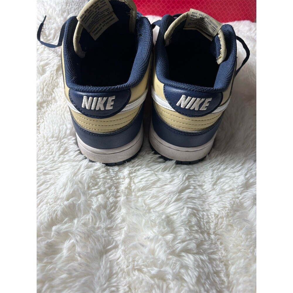 Nike Dunk Low Next Nature Women's Sneakers Midnight Navy/Gold/White Size - Picture 4 of 6
